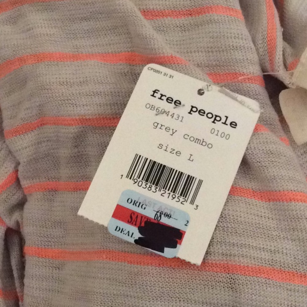 NWT Free People Love Lane Striped Tee Top - Picture 5 of 7